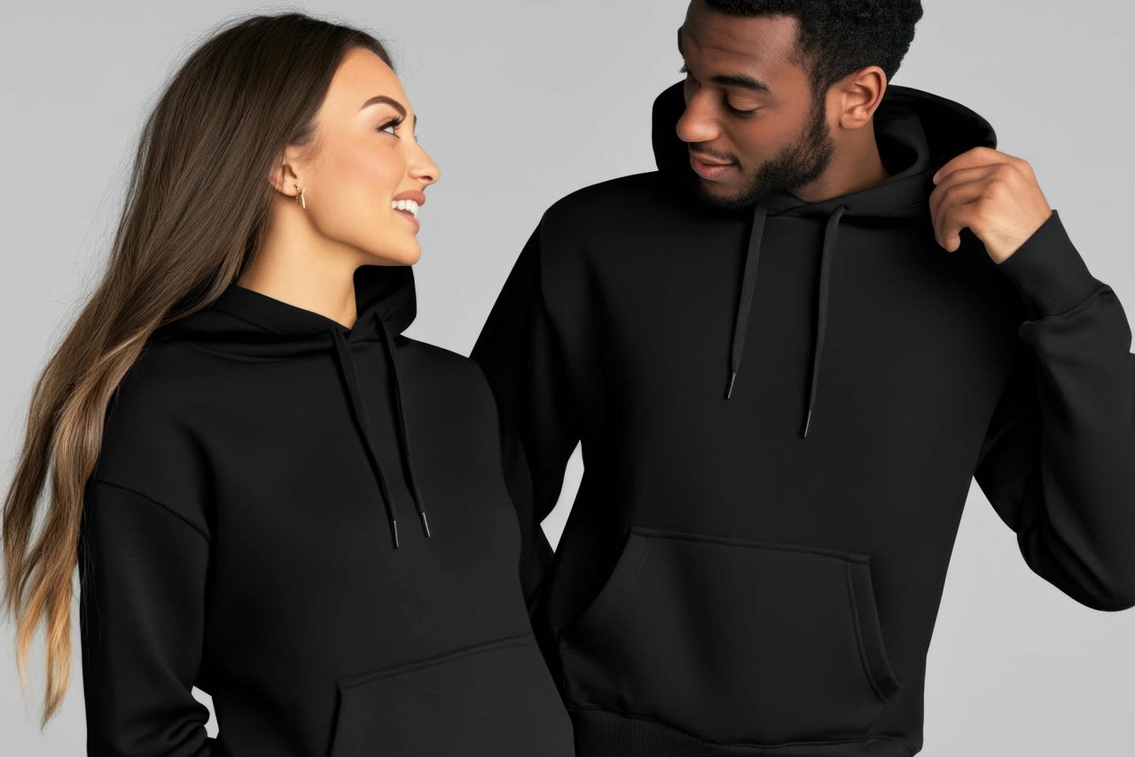 People wearing branded corporate hoodies from Soapbox Essence